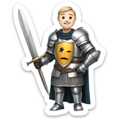 Down syndrome knight sticker