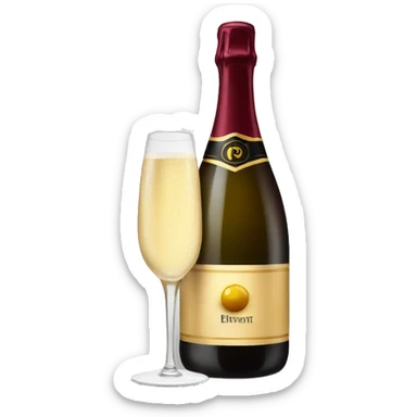 burgundy champagne sticker