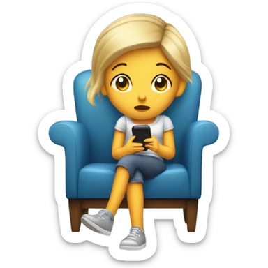 Girl On hold sticker