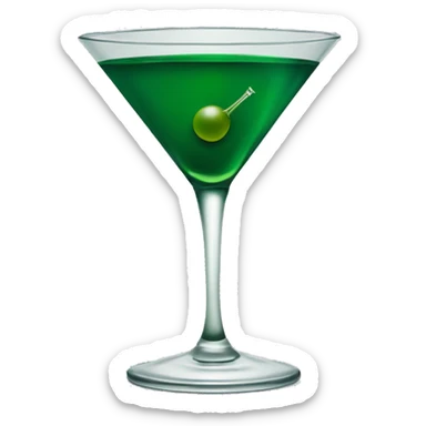 Dark green martini sticker