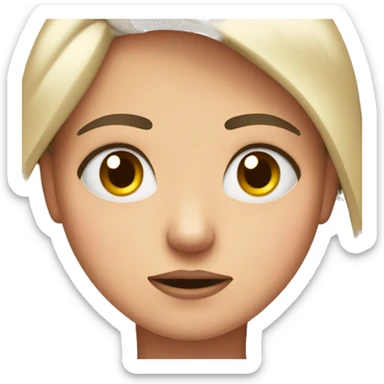 Annoyed face with blush sticker