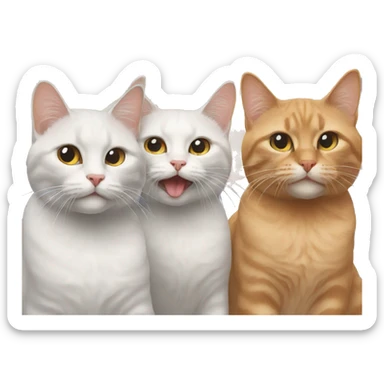 four cats looking really cool sticker