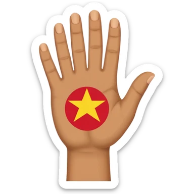 UNE PETITE MAIN COLORE DE DRAPEAU AMAZIGH sticker