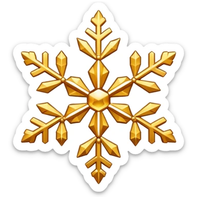 Gold snowflake sticker