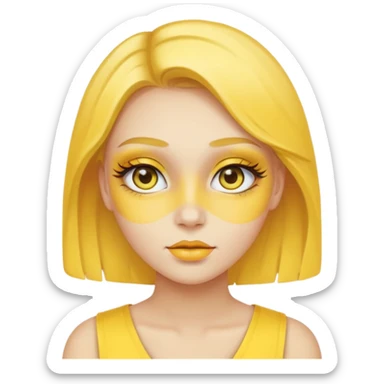 Clean girl avez visage jaune sticker