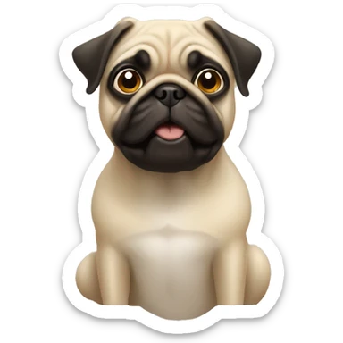 Two pugs sticker