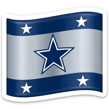 Dallas cowboys flag no stripes sticker