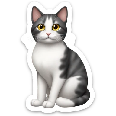 Cat sitting sticker