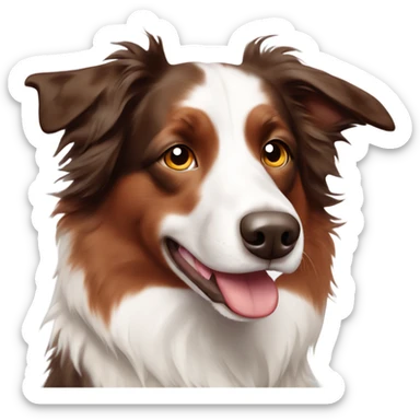 Red Merle border collie sticker