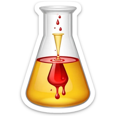 urina com sangue em um copinho de laboratorio sticker
