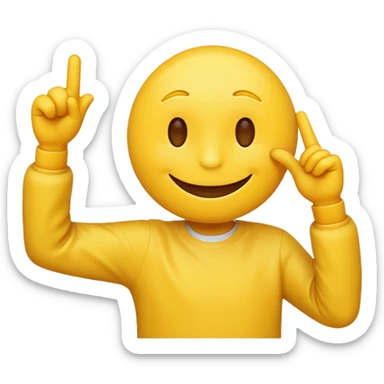 A dabbing emoji sticker