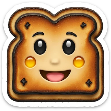 blackened burnt toast sticker