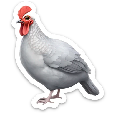 Guinea hen sticker