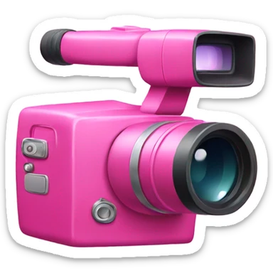 Pink video camera sticker