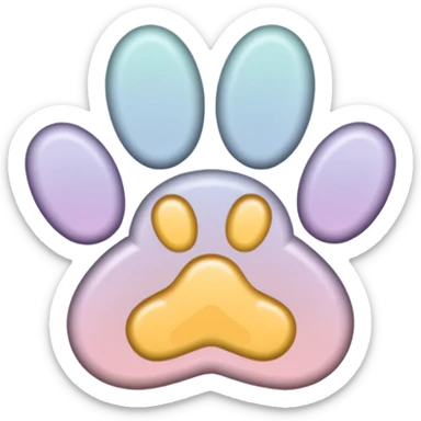a very light pale pastel #ffbe8c pawprint sticker