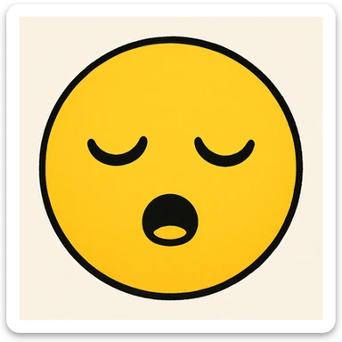 yellow sleepy face emoji sticker