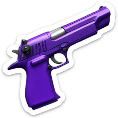 Desert eagle animacao roxo sticker