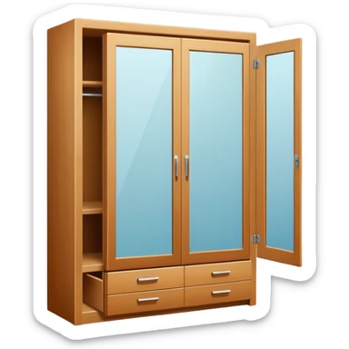 wardrobe modern closed mirror door sticker