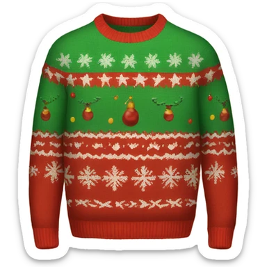 Ugly Christmas sweater sticker