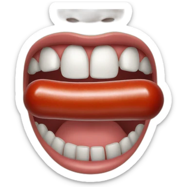 Having red sausssage in my mouth sticker