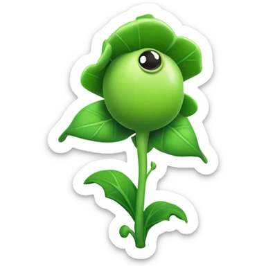 Peashooter plants vs zombies sticker