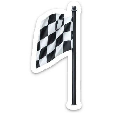 Checkered flag on a pole sticker