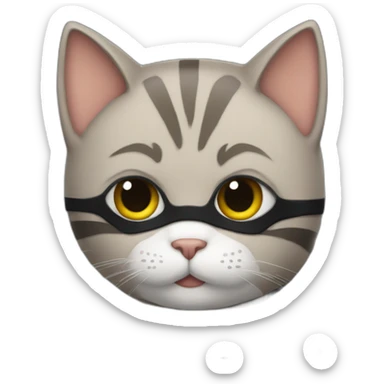 cat in a batman costume sticker