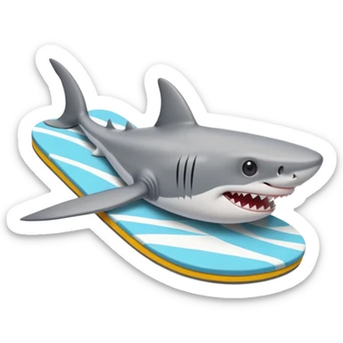 Hace a un tiburon con ojotas sticker