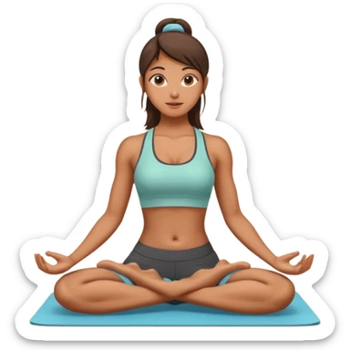 yoga girl abs sticker
