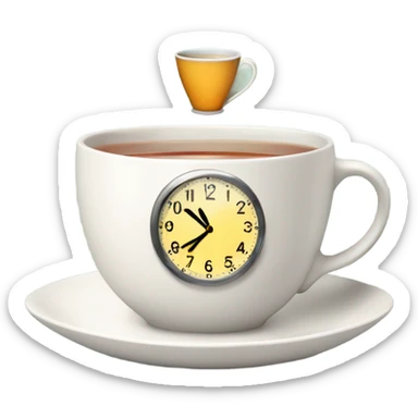 clock that tea  sticker