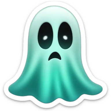 teal ghost sticker