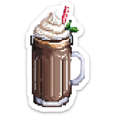 chocolate milkshake with whipped cream sticker