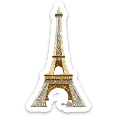 Christmas sparkling Eiffel Tower  sticker