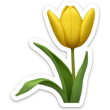 Yellow tulips  sticker