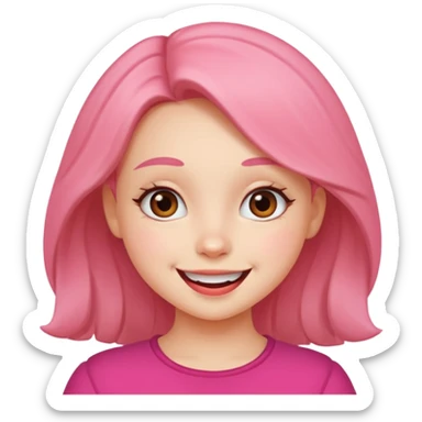 girl cartoon cute but naughty sticker