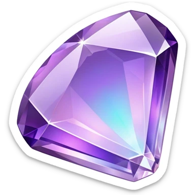 Shiny Amethyst opal Crystal  sticker