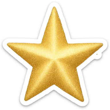 gold sparkle star sticker