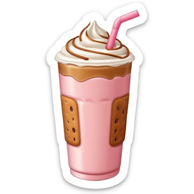 strawberry biscoff milk coffee sticker
