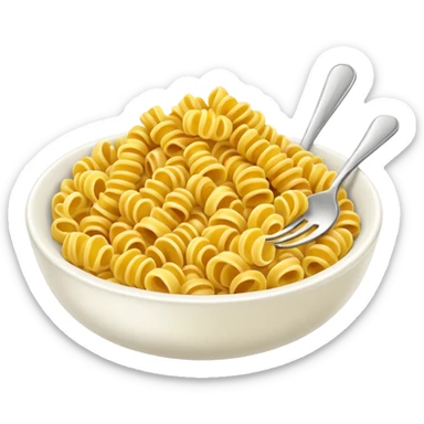 fusilli pasta bowl, just pasta, no other items sticker