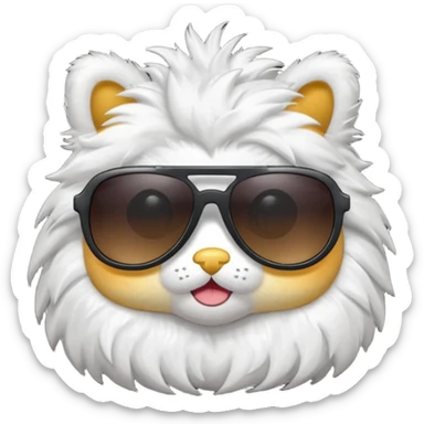 a plushie with cool sunglasses sticker