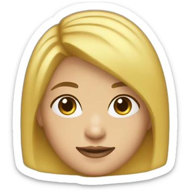 woman blonde Bob hairstyle no glasses black outfit sticker