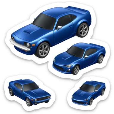 Hot wheel, hot rod, Toyota 86, dark blue, rear spoiler sticker