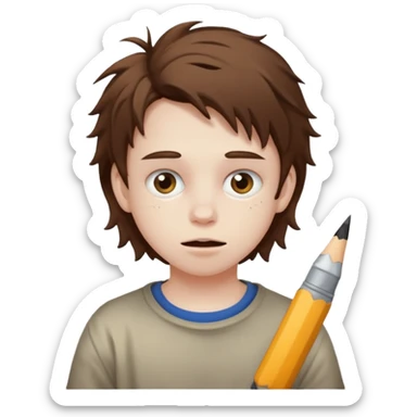 Weird kid doing something weird sticker