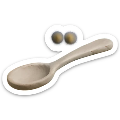 a claymation object of a spoon sticker