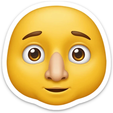 Nose emoji with a thumb in it sticker