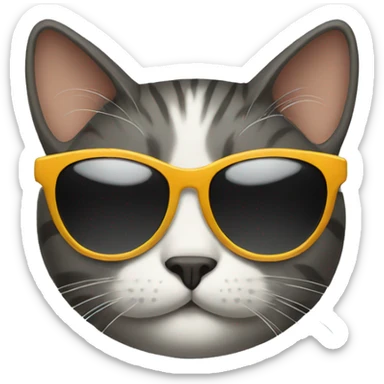 Cat with sunglasses sticker