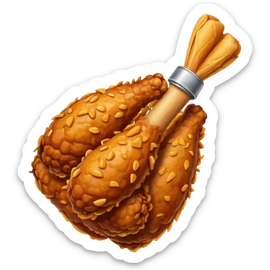 fried chicken drumstick sticker