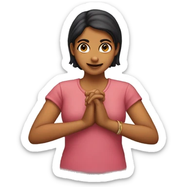 anjali hand in front of chest sticker