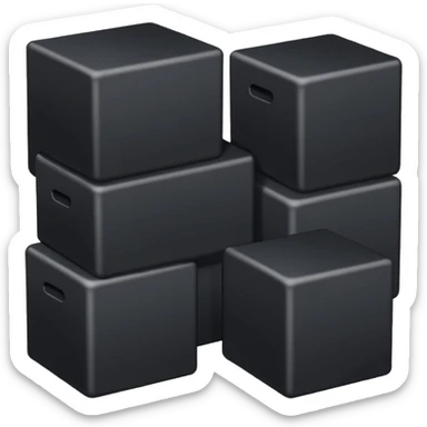 A long block of black boxes sticker