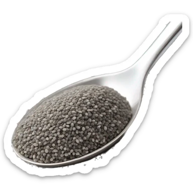 chia seeds in a spoon sticker